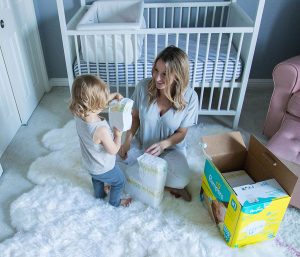 Pampers Diapers and Baby Girl Nursery