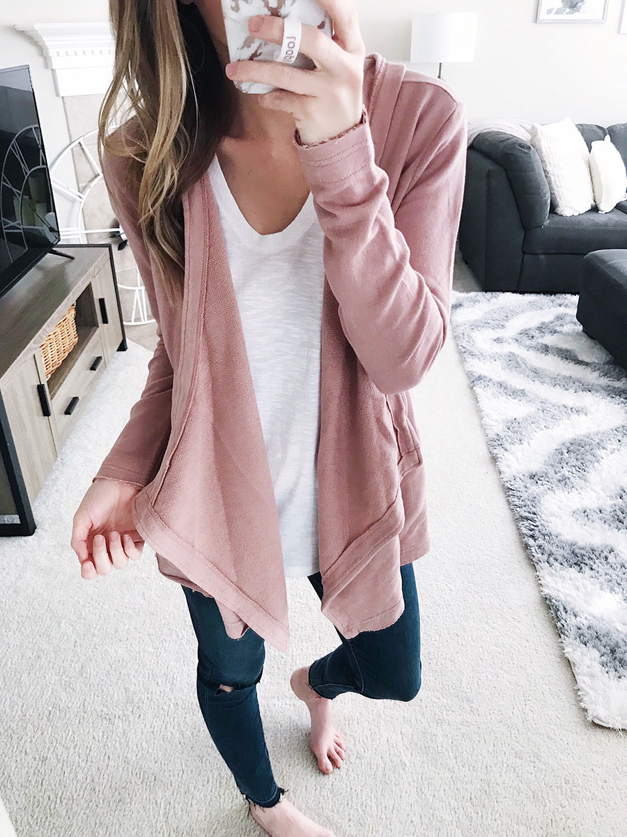 drape knit cardigan