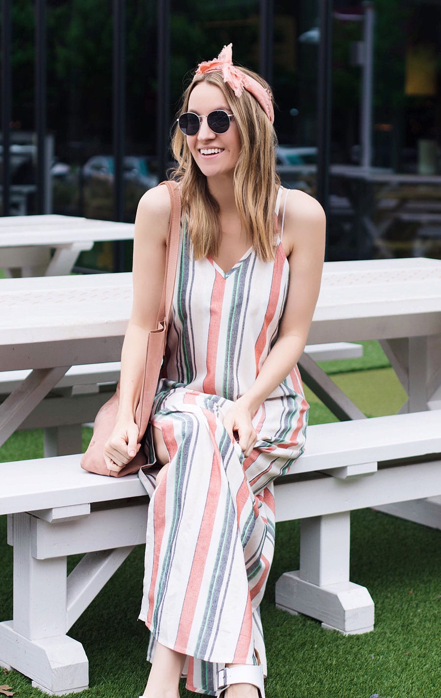 striped maxi dress