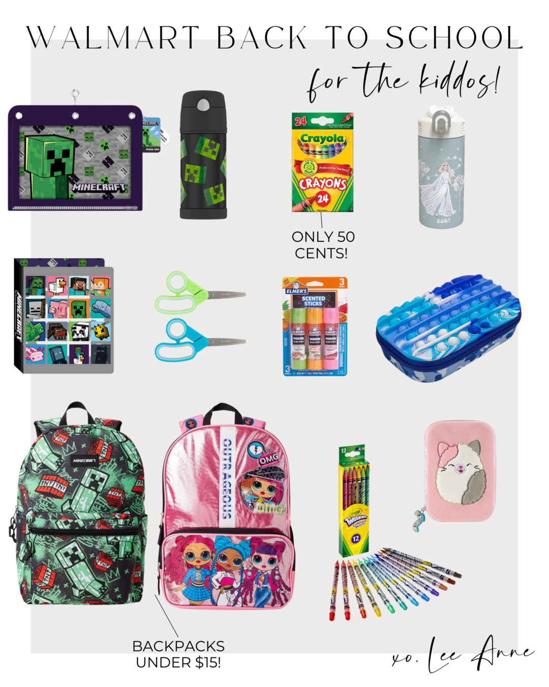 Walmart school supplies outlet backpacks